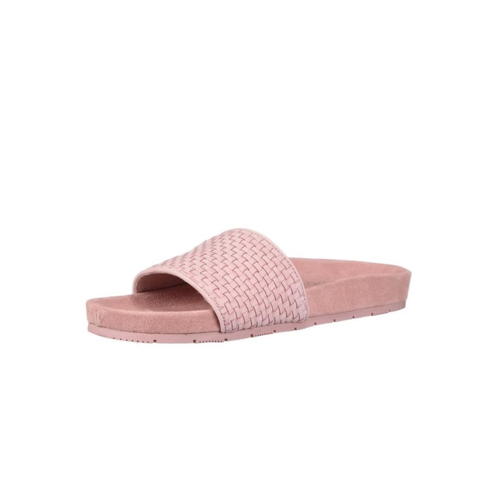 J Slide Leather Slip Ons in Pink